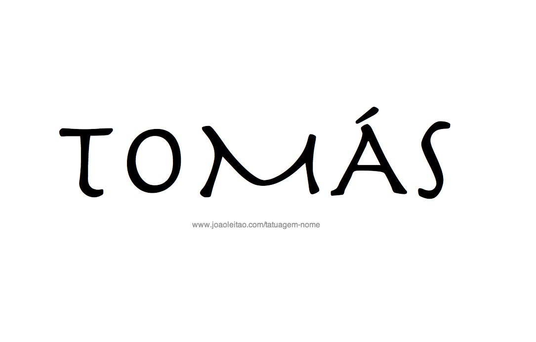 Desenho Tatuagem com o Nome Tomas