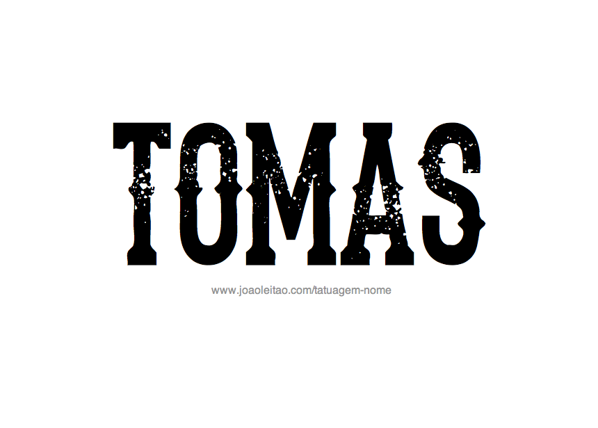 Desenho Tatuagem com o Nome Tomas