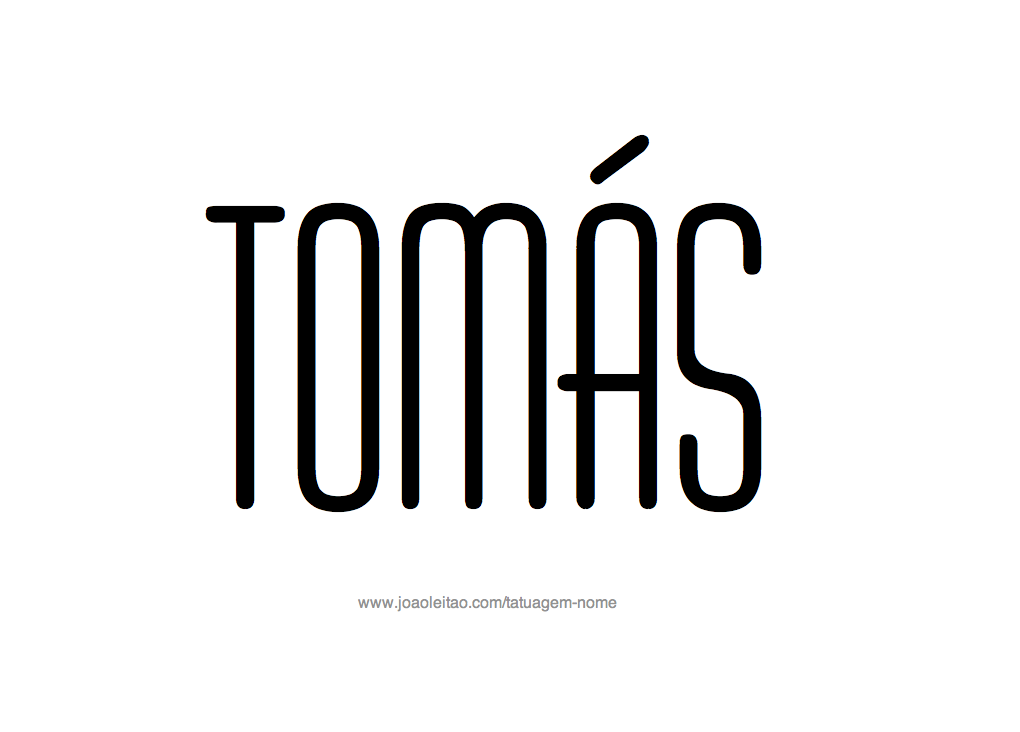 Desenho Tatuagem com o Nome Tomas