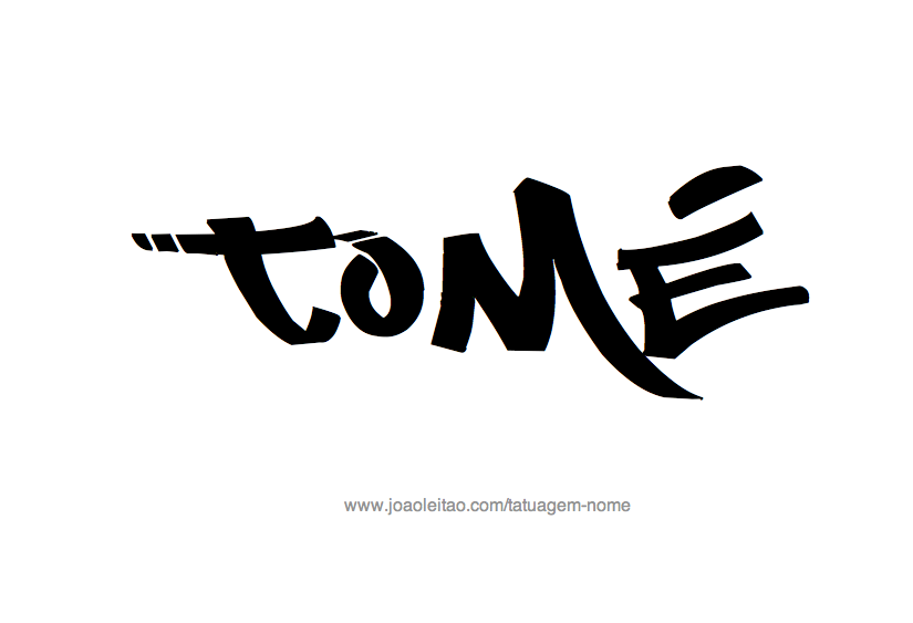 Desenho de Tatuagem com o Nome Tome