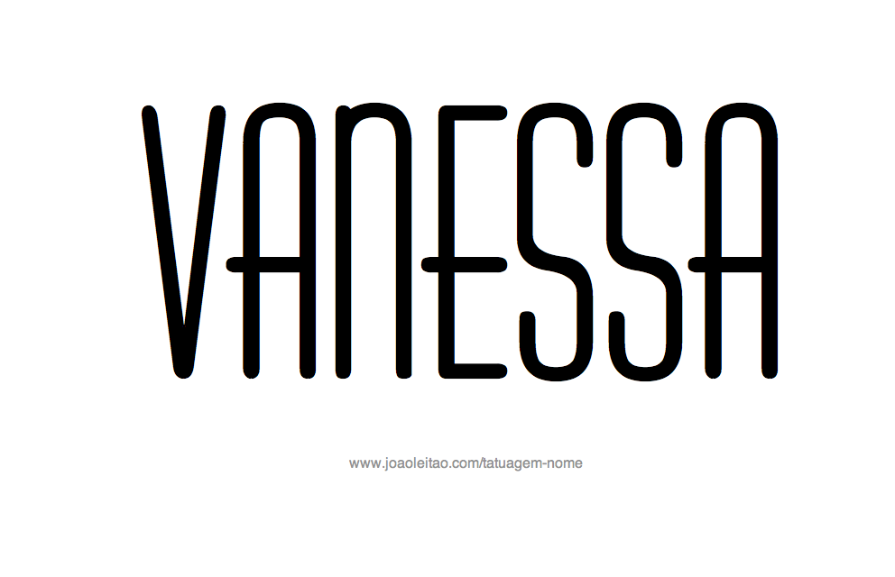 Desenho de Tatuagem com o Nome Vanessa