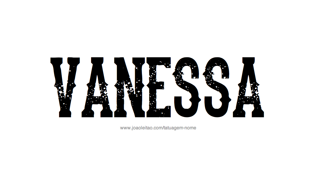 Desenho de Tatuagem com o Nome Vanessa