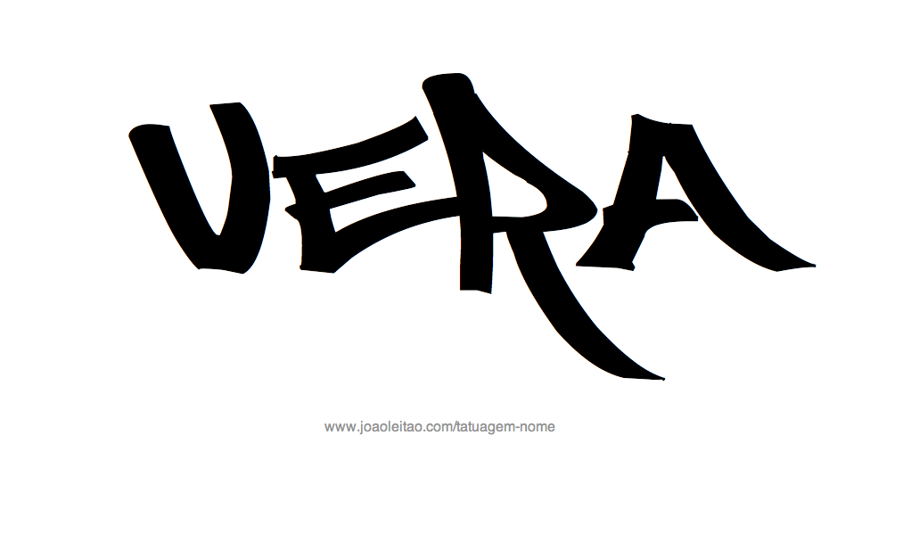 Desenho de Tatuagem com o Nome Vera