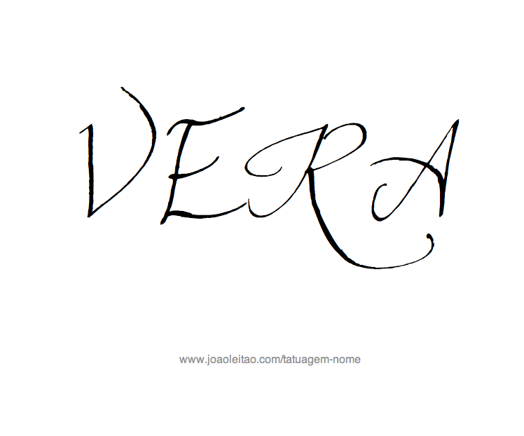 Desenho de Tatuagem com o Nome Vera