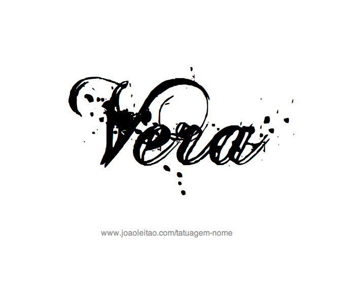 Desenho de Tatuagem com o Nome Vera