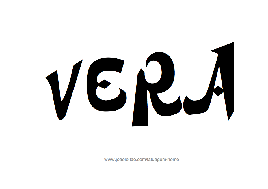 Desenho de Tatuagem com o Nome Vera