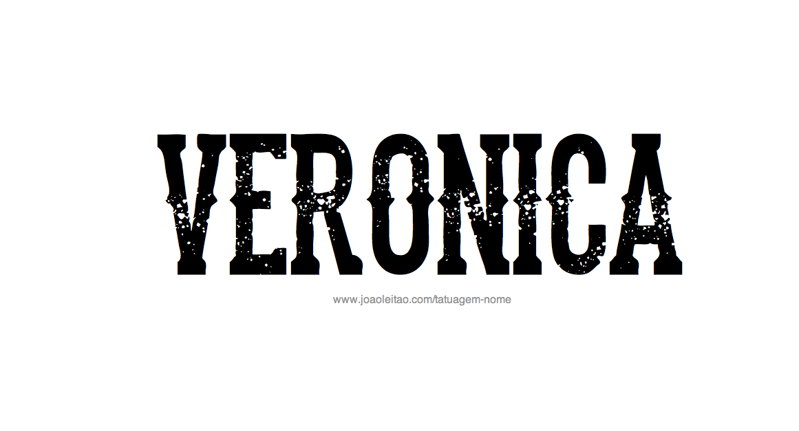 Desenho de Tatuagem com o Nome Veronica
