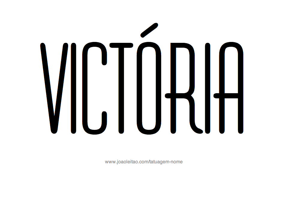 Desenho de Tatuagem com o Nome Victoria