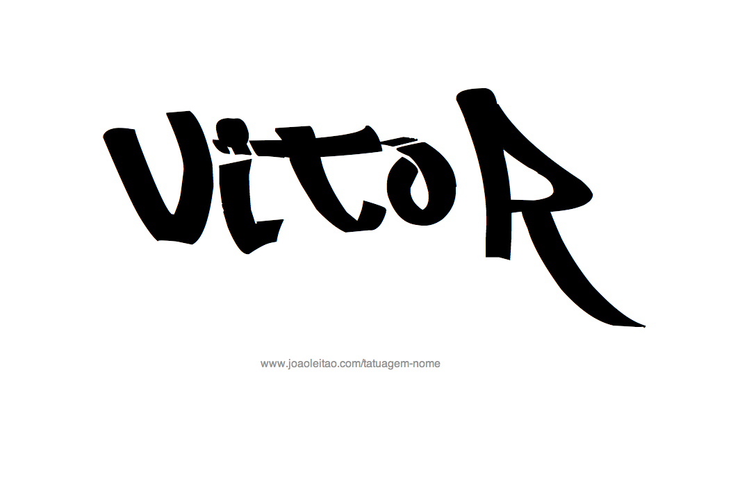 Desenho Tatuagem com o Nome Vitor