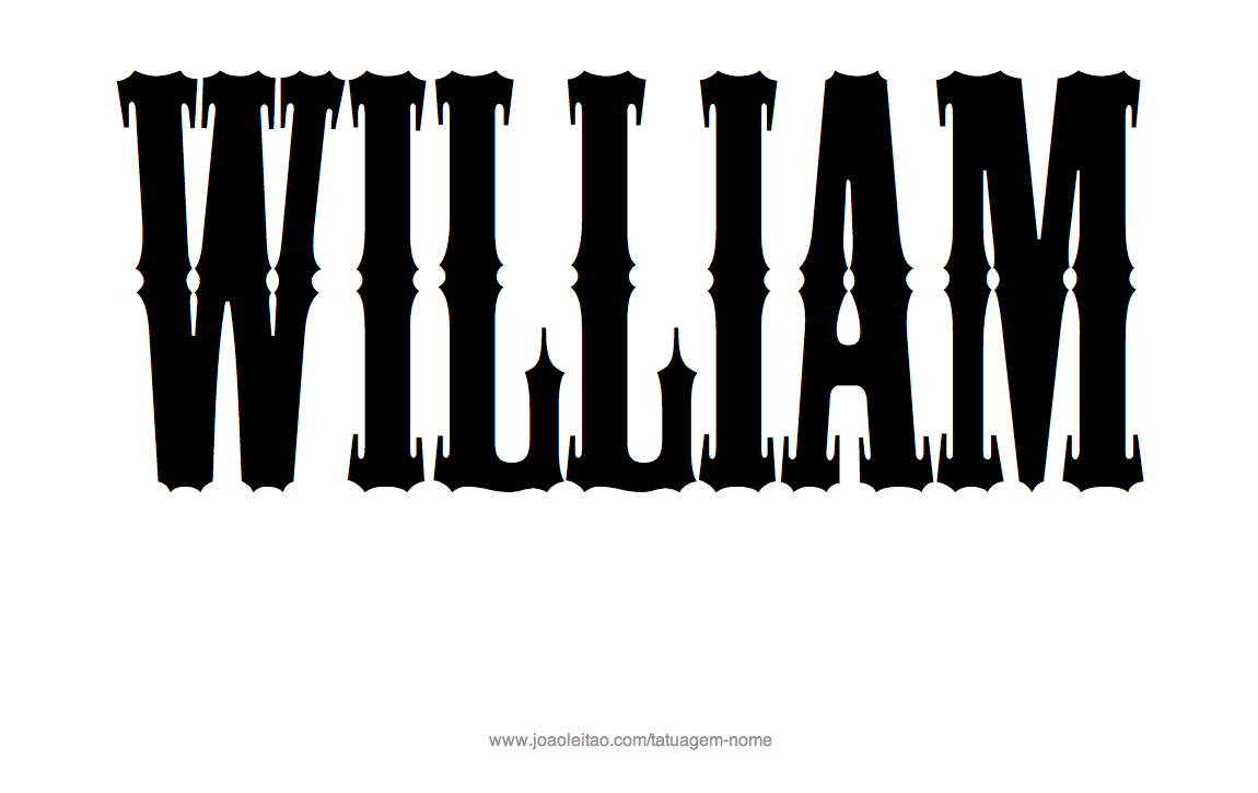 Desenho de Tatuagem com o Nome William