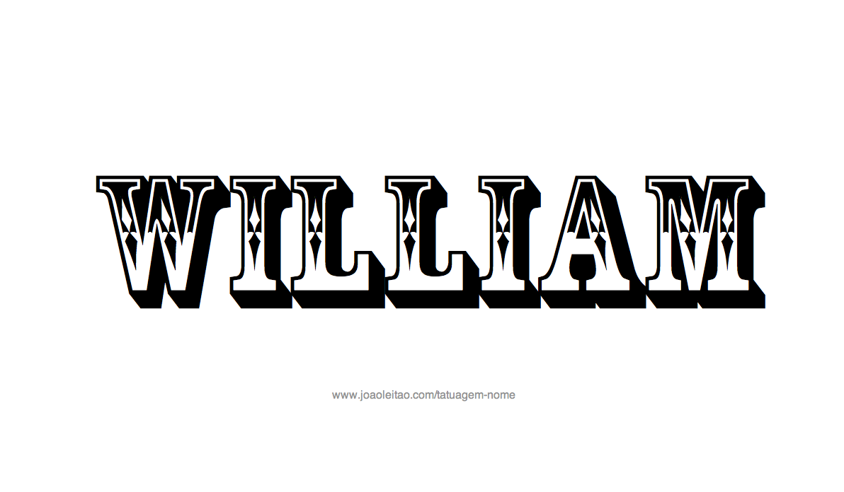 Desenho de Tatuagem com o Nome William