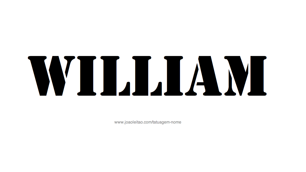 Desenho de Tatuagem com o Nome William