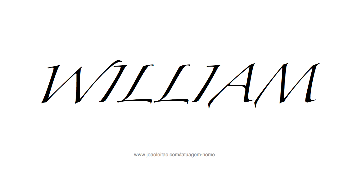 Desenho de Tatuagem com o Nome William