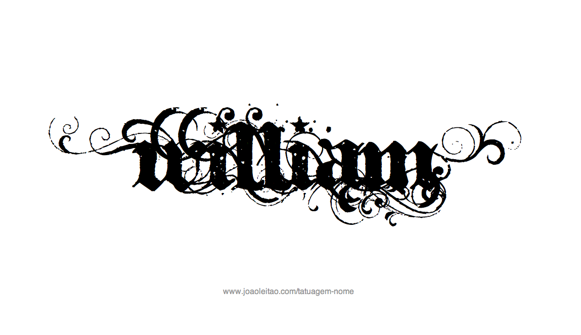 Desenho de Tatuagem com o Nome William