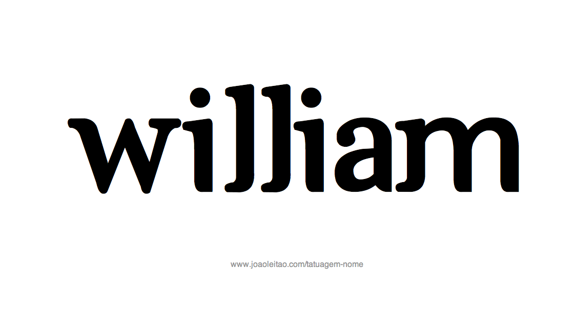 Desenho de Tatuagem com o Nome William