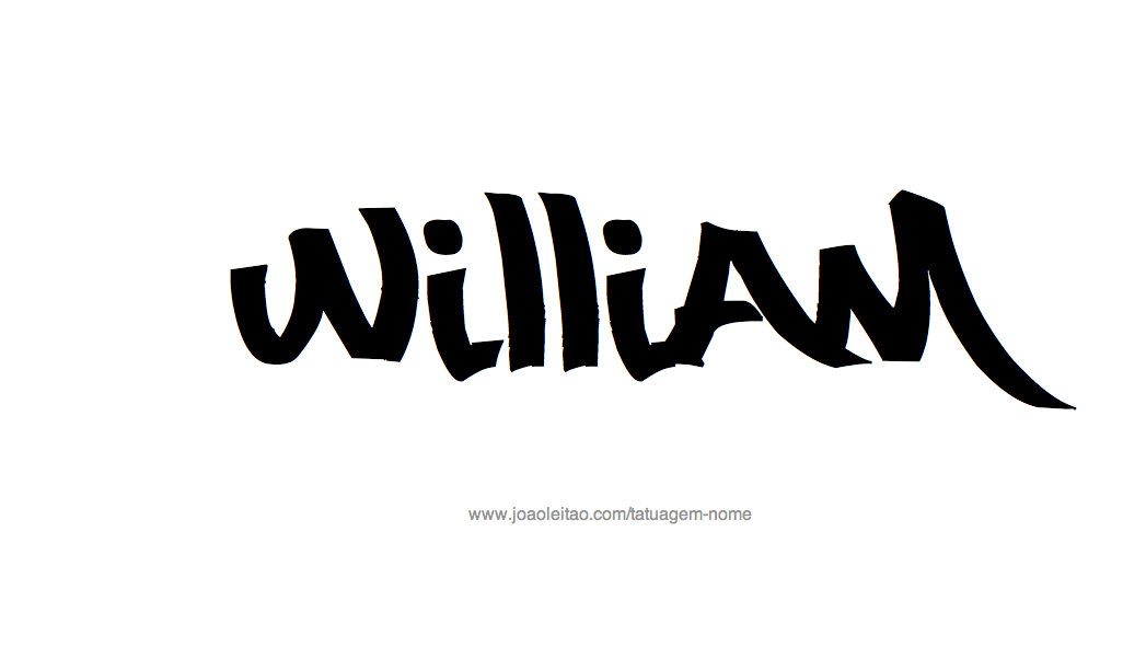 Desenho de Tatuagem com o Nome William