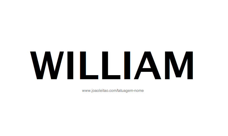 Desenho de Tatuagem com o Nome William