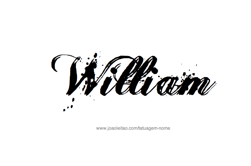 Desenho de Tatuagem com o Nome William