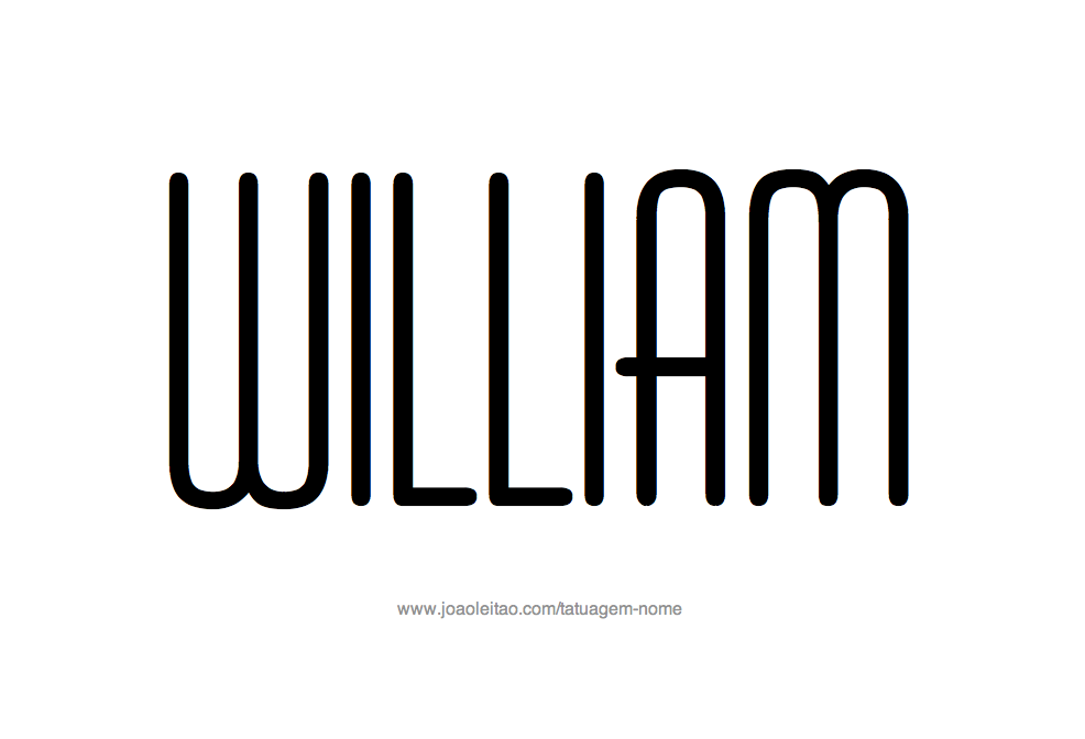 Desenho de Tatuagem com o Nome William