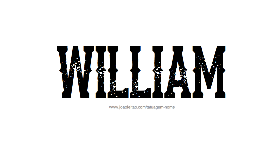 Desenho de Tatuagem com o Nome William