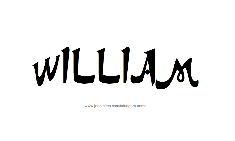 Desenho de Tatuagem com o Nome William