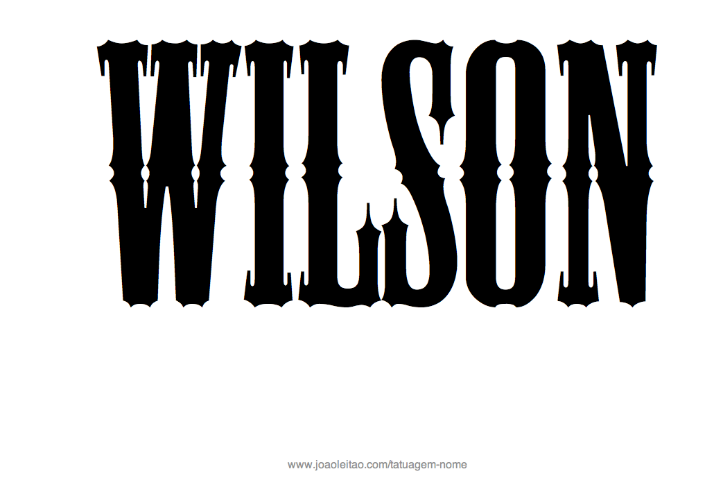 Desenho de Tatuagem com o Nome Wilson