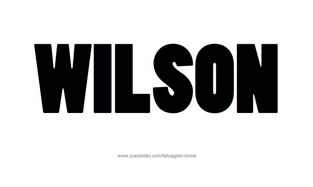 Desenho de Tatuagem com o Nome Wilson