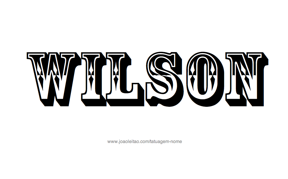 Desenho de Tatuagem com o Nome Wilson