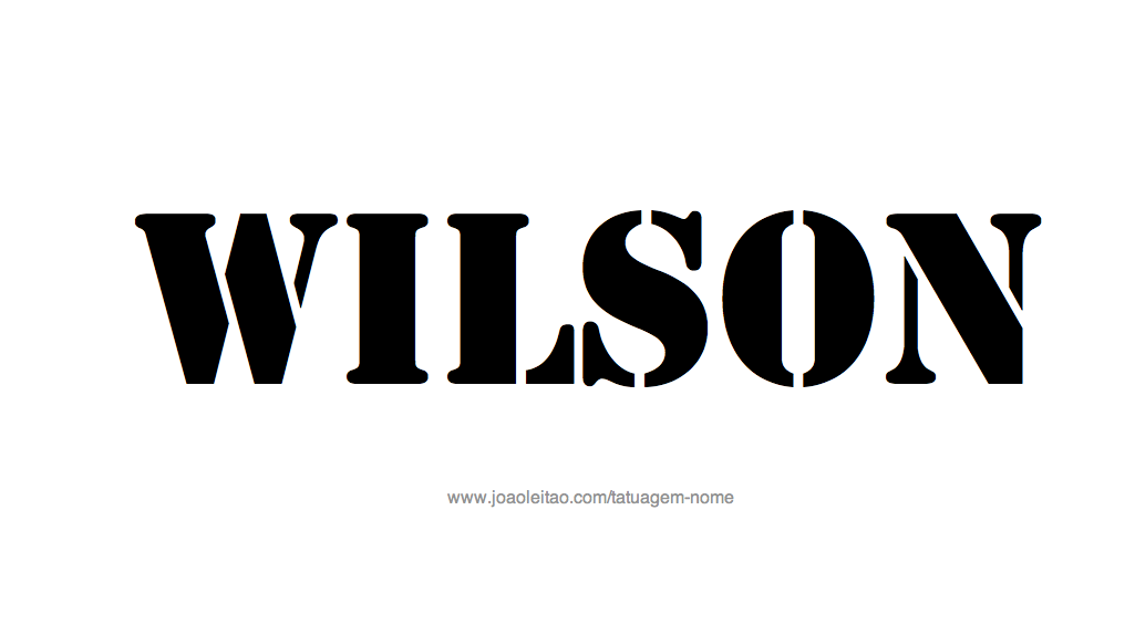 Desenho de Tatuagem com o Nome Wilson