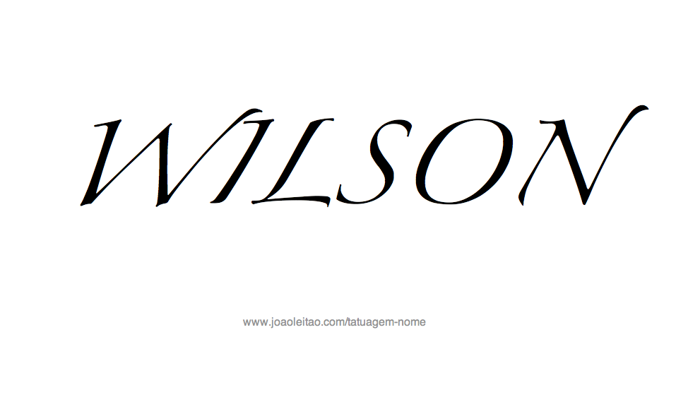 Desenho de Tatuagem com o Nome Wilson