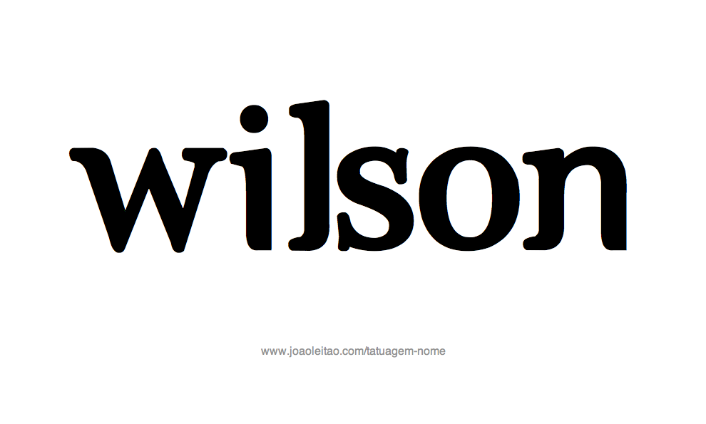 Desenho de Tatuagem com o Nome Wilson