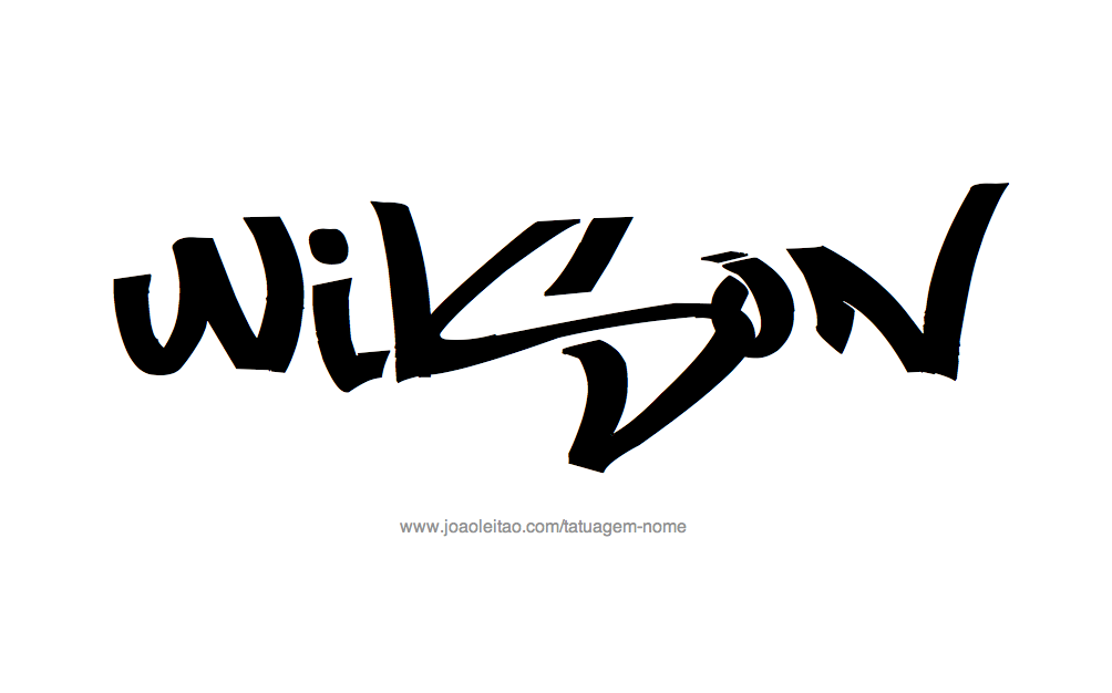 Desenho de Tatuagem com o Nome Wilson