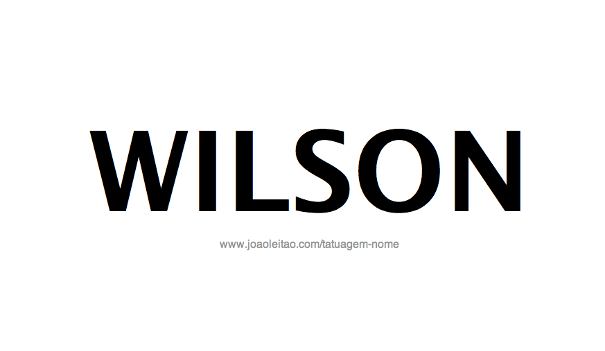 Desenho de Tatuagem com o Nome Wilson