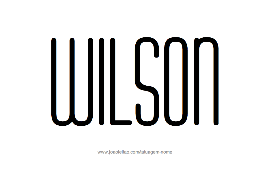 Desenho de Tatuagem com o Nome Wilson