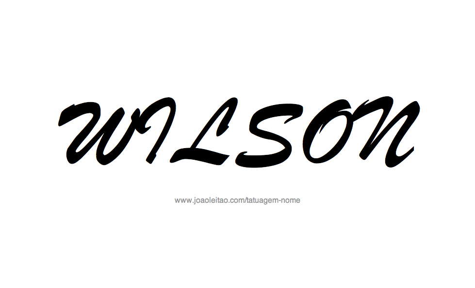 Desenho de Tatuagem com o Nome Wilson