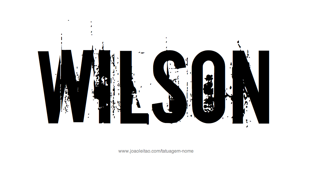 Desenho de Tatuagem com o Nome Wilson