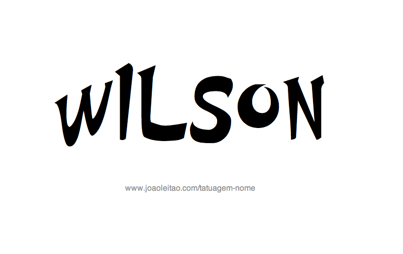 Desenho de Tatuagem com o Nome Wilson