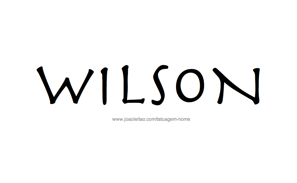 Desenho de Tatuagem com o Nome Wilson