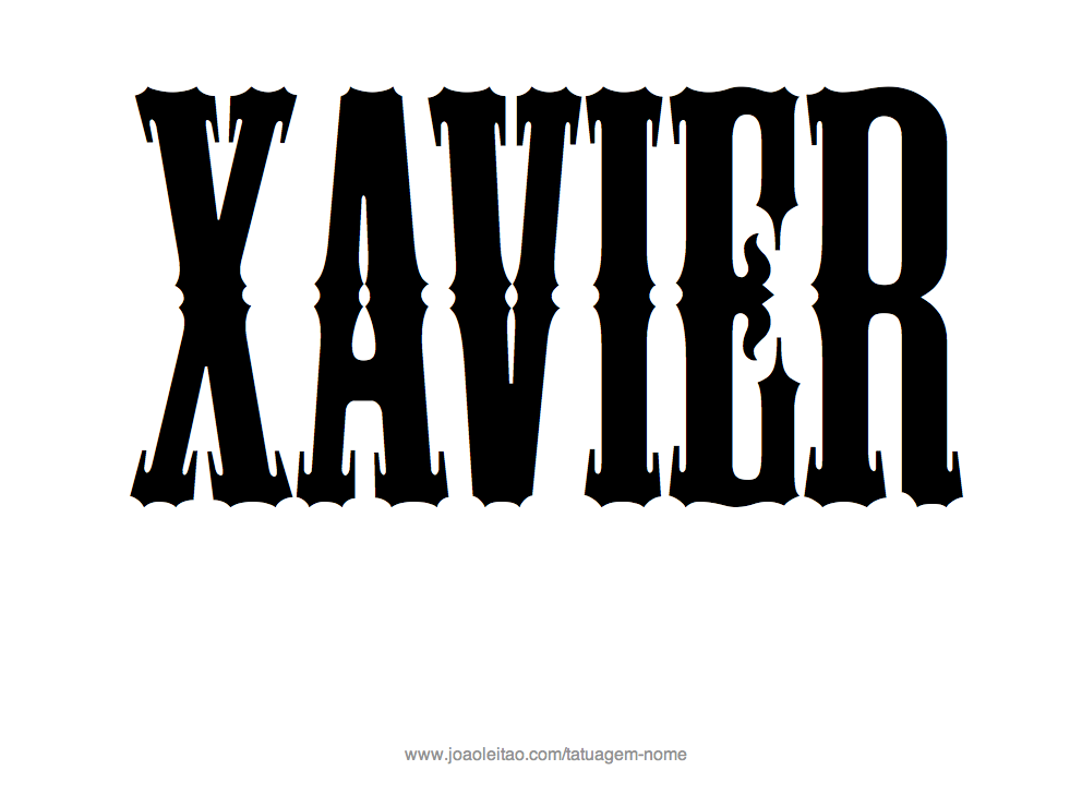 Desenho de Tatuagem com o Nome Xavier