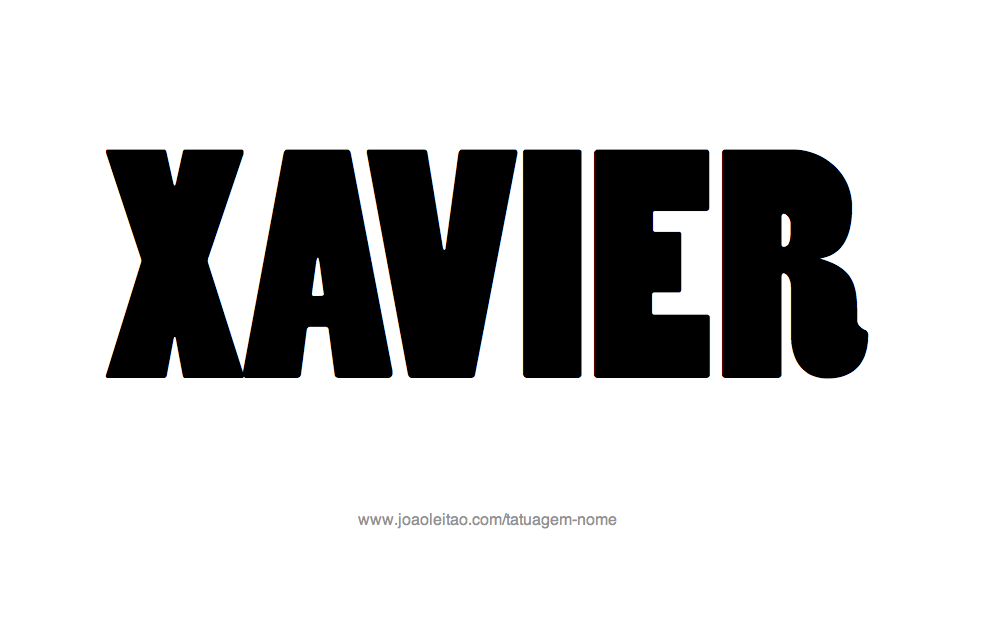 Desenho de Tatuagem com o Nome Xavier