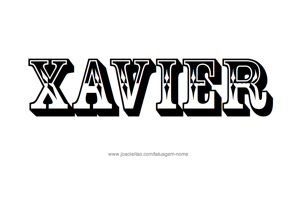 Desenho de Tatuagem com o Nome Xavier