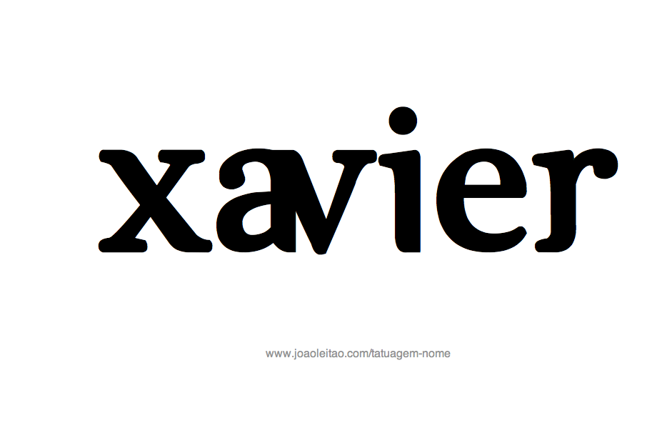 Desenho de Tatuagem com o Nome Xavier