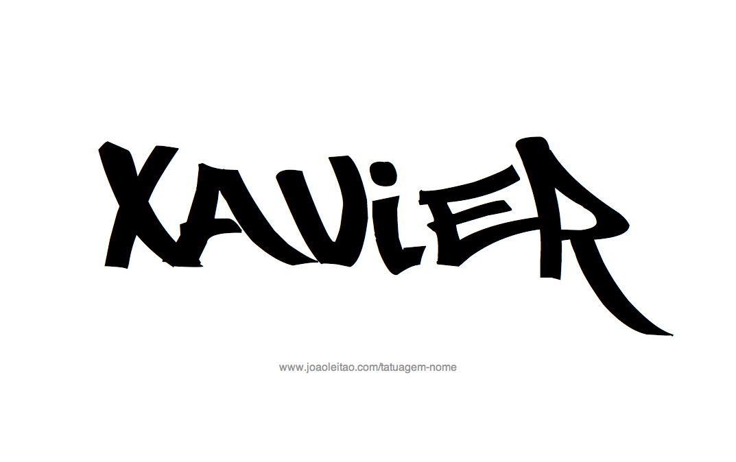 Desenho de Tatuagem com o Nome Xavier