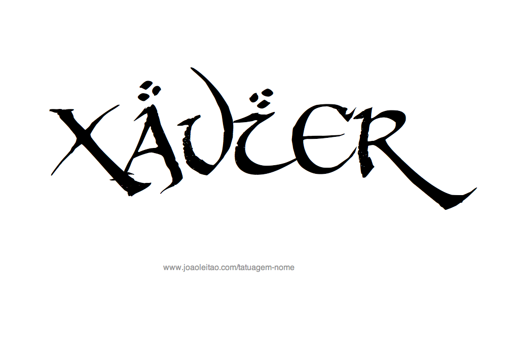 Desenho de Tatuagem com o Nome Xavier