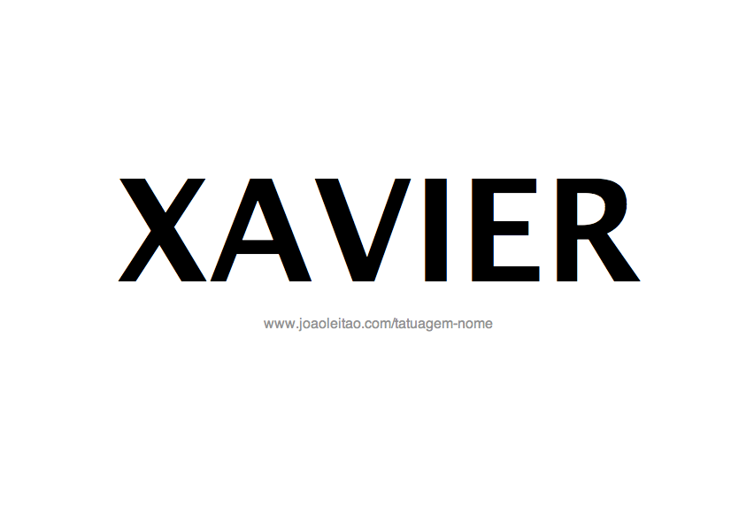 Desenho de Tatuagem com o Nome Xavier