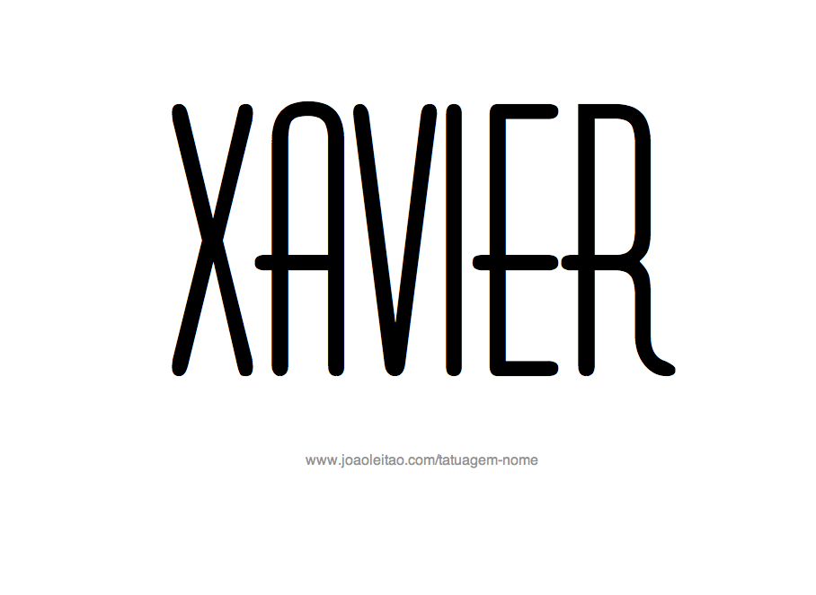 Desenho de Tatuagem com o Nome Xavier