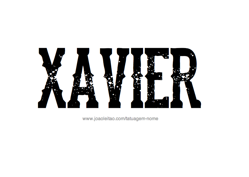 Desenho de Tatuagem com o Nome Xavier