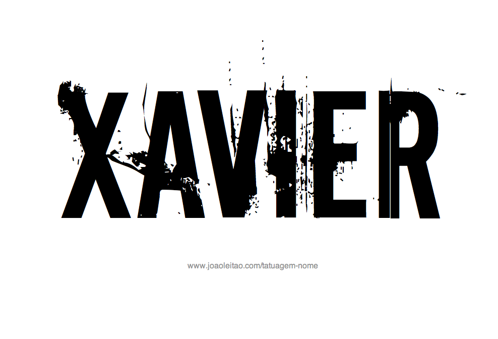 Desenho de Tatuagem com o Nome Xavier
