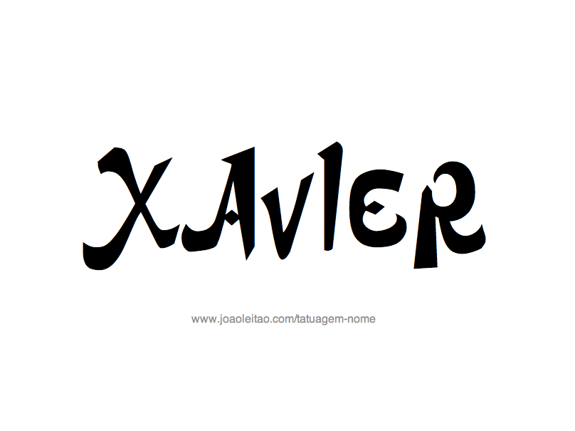 Desenho de Tatuagem com o Nome Xavier