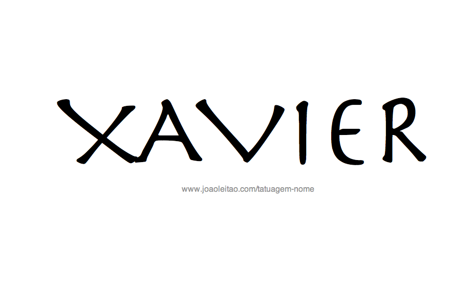 Desenho de Tatuagem com o Nome Xavier